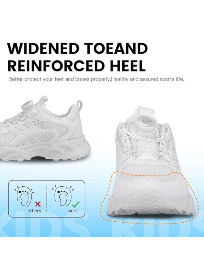 Lucky Kids Kids Sneakers with Adjustable Dial Laces - Breathable Running Shoes for Boys Girls, Lightweight No Tie Twist Lace Athletic Shoes for School Sports - Image 3