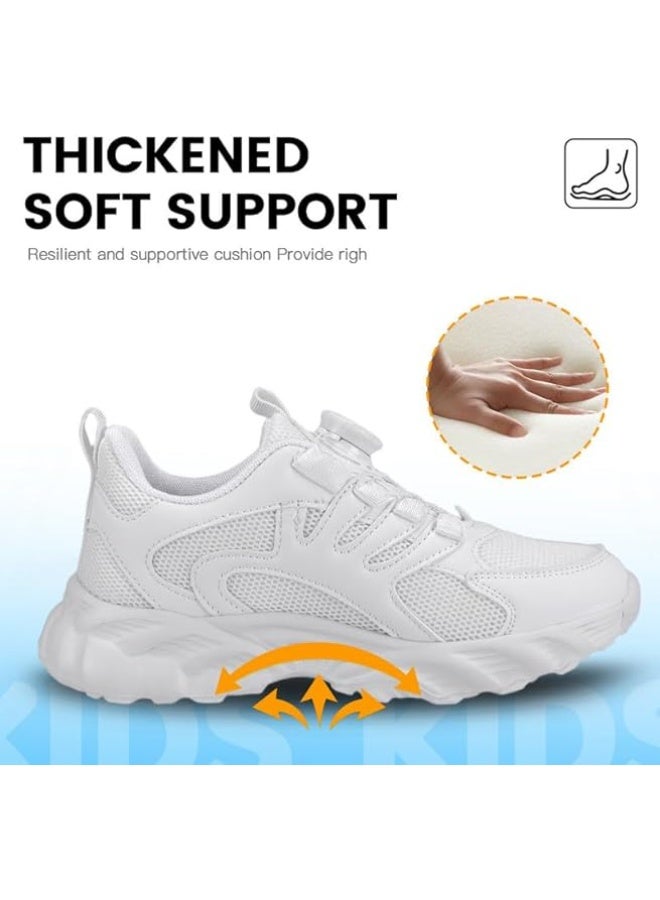 Lucky Kids Kids Sneakers with Adjustable Dial Laces - Breathable Running Shoes for Boys Girls, Lightweight No Tie Twist Lace Athletic Shoes for School Sports - Image 4