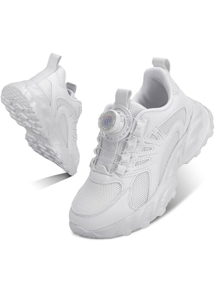 Lucky Kids Kids Sneakers with Adjustable Dial Laces - Breathable Running Shoes for Boys Girls, Lightweight No Tie Twist Lace Athletic Shoes for School Sports - Image 1