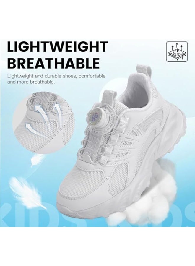 Lucky Kids Kids Sneakers with Adjustable Dial Laces - Breathable Running Shoes for Boys Girls, Lightweight No Tie Twist Lace Athletic Shoes for School Sports - Image 5