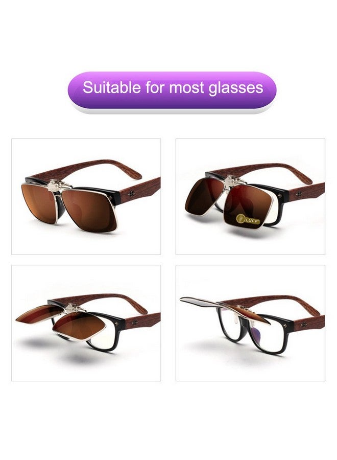 LUFF Polarized Clipon Sunglasses Menswomens Flipup Sun Lenses Fit Outdoor Sports - Image 5