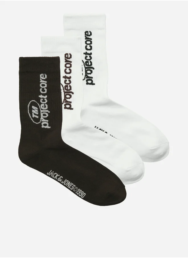 جاك اند جونز Set of 3 - Crew Tennis Socks