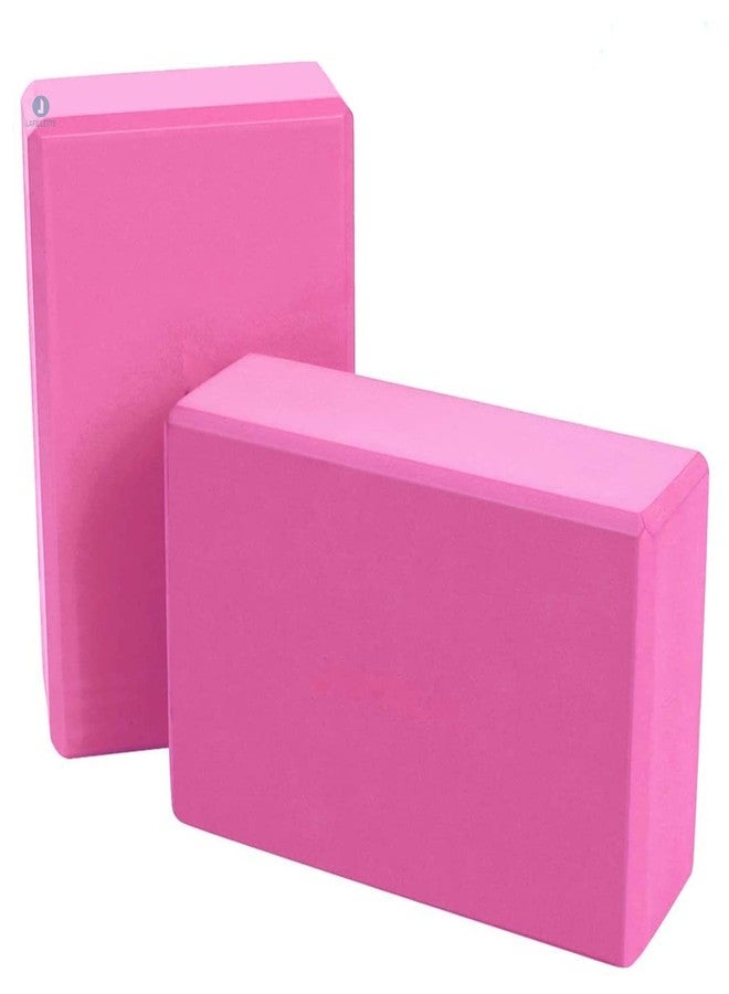 LAFILLETTE Yoga Blocks, EVA Foam Soft Non-Slip Yoga Brick for Yoga, Pilates, Meditation, Aid Balance, Fitness (PINK) - Image 1