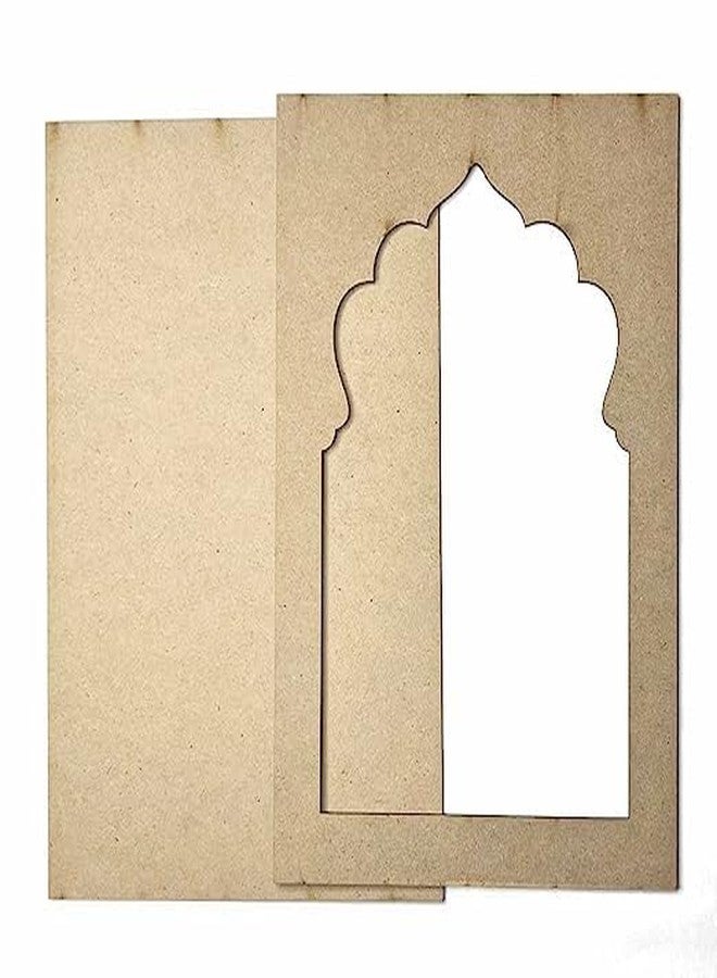CRAFTNICHE قاعدة جهوروكا سادة من كرافتنيش مصنوعة من خشب MDF مقطوع، مثالية للأعمال الفنية والحرف اليدوية، وديكورات جدارية، وهدايا للمهرجانات، وحفلات الزفاف (21 سم × 30 سم) (مجموعة من قطعة واحدة) - Image 1