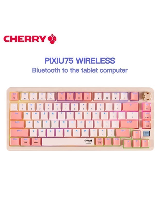 Cherry Original Cherry Pixiu75 Custom Keyboard Pad 2.4G Bluetooth 3 Mode Wireless RGB Hot Swappable Gaming Keyboard PC Peripheral - Image 1