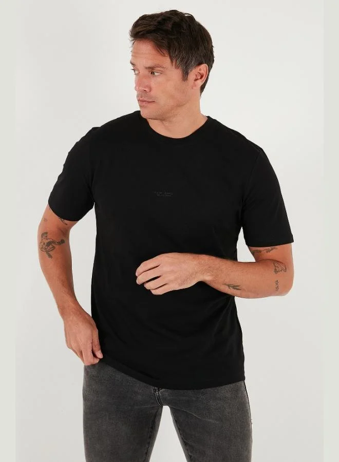 Buratti  Buratti Detailed Cotton Regular Fit Crew Neck T-Shirt Men's T-Shirt 59020203 for Men | Best Price UAE