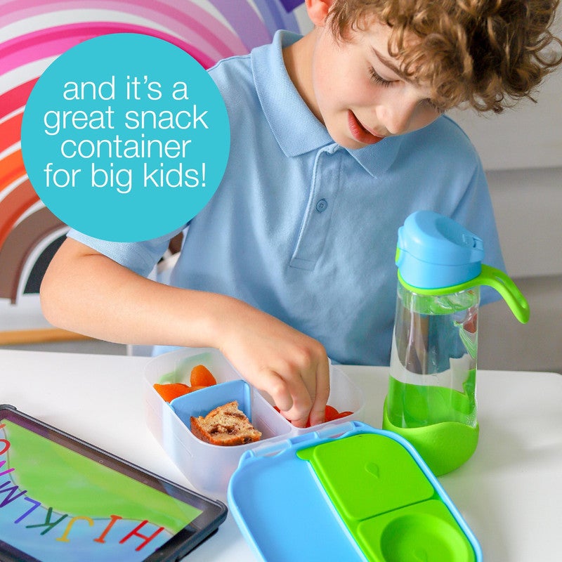 B.Box “Not So Mini” Lunch Box for Kids | Leakproof Compartments | 33.8 fl oz Capacity | Whole Fruit Holder | BPA Free | Easy Open Design-Blue Blaze - Image 5
