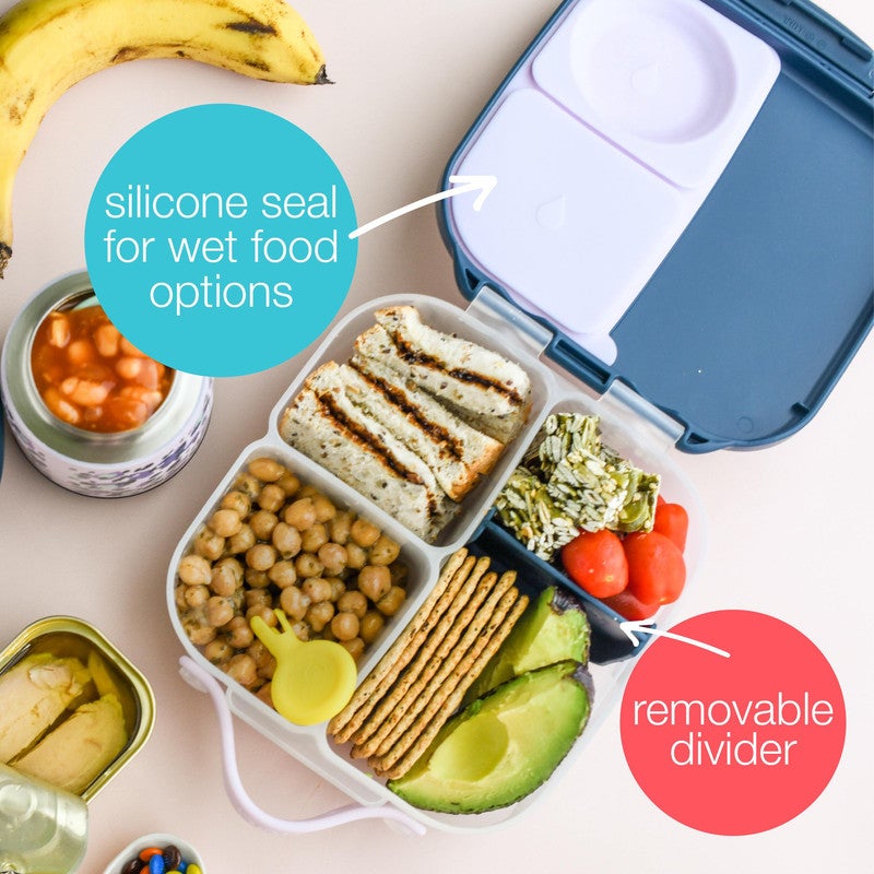 B.Box “Not So Mini” Lunch Box for Kids | Leakproof Compartments | 33.8 fl oz Capacity | Whole Fruit Holder | BPA Free | Easy Open Design-Blue Blaze - Image 4