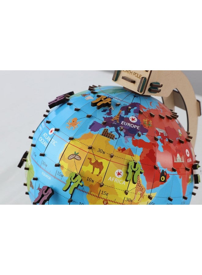 سمارتيفيتي لعبة تعليمية على شكل جذع هندسي خشبي من Globe Explorer للأطفال من سن 8 سنوات فما فوق - Image 3