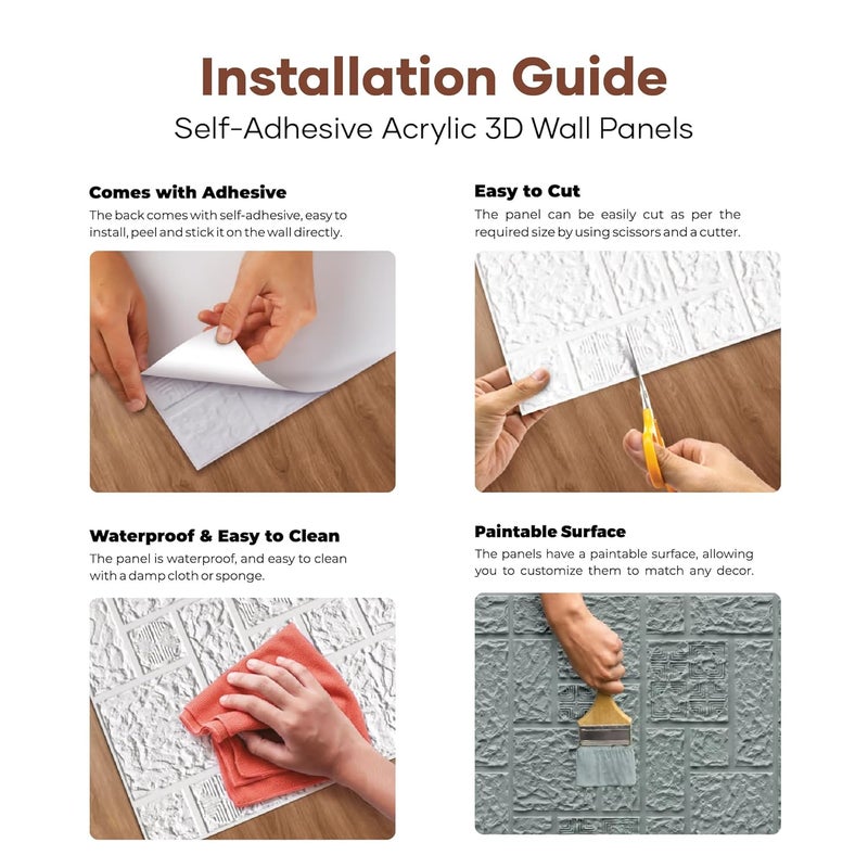 ELEVATE INTERIOR لوحات حائط ثلاثية الأبعاد من مرآة أكريليك ملصقة | ورق حائط ذاتي اللصق من PVC لتزيين المنزل، غرفة المعيشة، غرفة النوم عبوة من 12 قطعة تغطي مساحة 32.4 قدم مربع. - Image 5