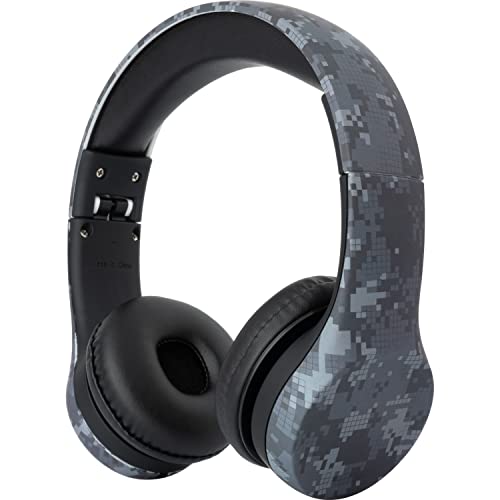 Snug Play+ Kids Headphones – Volume Limited 93dB for Safe Listening – Foldable, Durable Headphones for Toddlers, Boys & Girls – Tangle-Free Cord – Ideal for Travel, School, Tablets - Black Digi Camo - Image 1