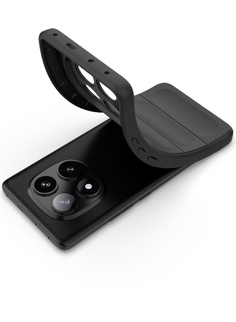 Phone case cover Magic Shield TPU + Silicone Shockproof Phone Case For  Redmi Note 14 Pro 4G (Black) - Image 2