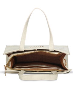 CAPRESE Caprese Mink Abstract Beige Faux Leather Small Tote Handbag  - Image 5