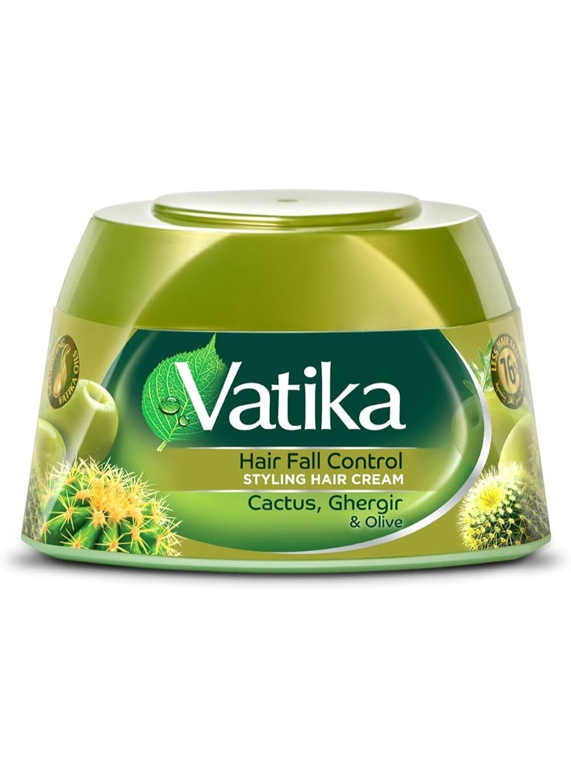Vatika Naturals Hair Styling Cream for Hair Fall Control with Aloe Vera & Olive Oil – 190ml - Image 2