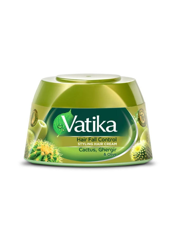 Vatika Naturals Hair Styling Cream for Hair Fall Control with Aloe Vera & Olive Oil – 190ml - Image 1