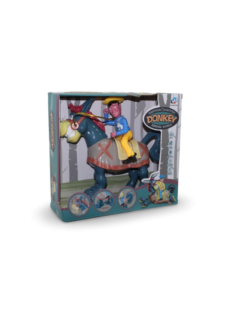 Cartoon Electric Donkey Animal World Toy - Image 1