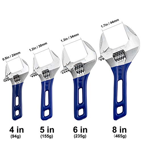 Ainuosen Large Opening Adjustable Wrench Spanner with Short Handle 5''(Max Opening: 30mm/1.2 inch) - Image 5