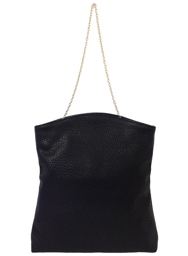 JNB Faux Leather Oversize Foldover Clutch Bag with Zipper Pocket,bk40 - Image 5