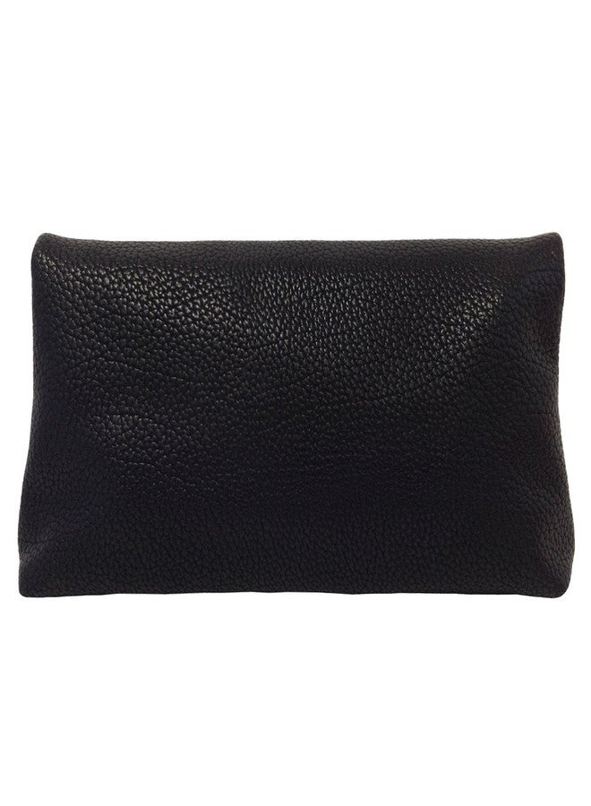 JNB Faux Leather Oversize Foldover Clutch Bag with Zipper Pocket,bk40 - Image 2