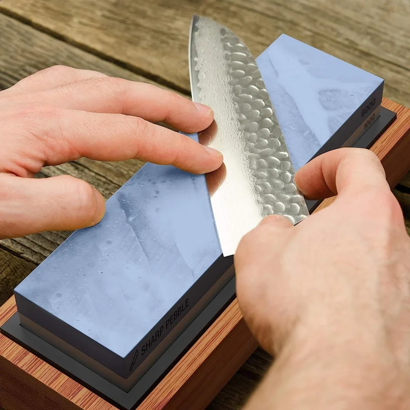 Valkyrie 4 Piece First Quality Knife Sharpening Set 1000 6000 Sharpening Stone Bamboo Based Professional Set Wet Sharpening