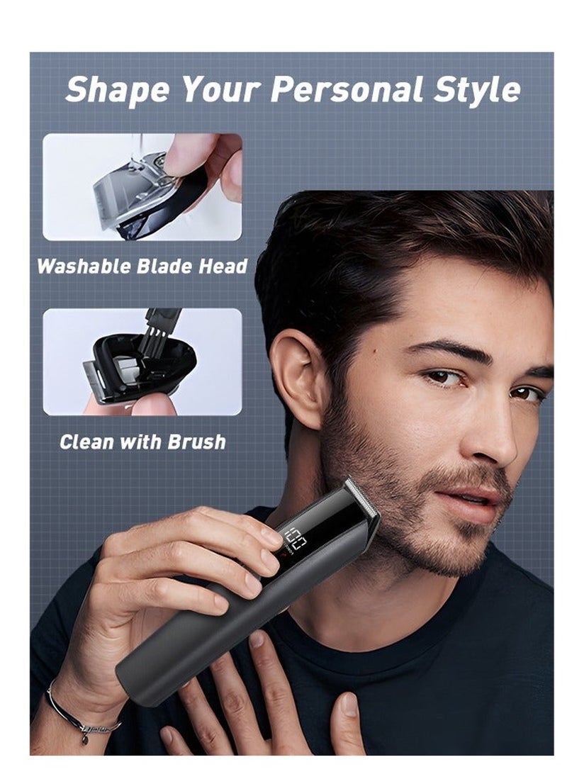 Furtey 5 in 1Hair Clipper for Men , Precision Cutting with Motor ,Multifunctional Mens Grooming Kit for Beard Face Nose and Ear Hair USB Rechargeable Electric Shaver for Men with Storage Base - Image 5