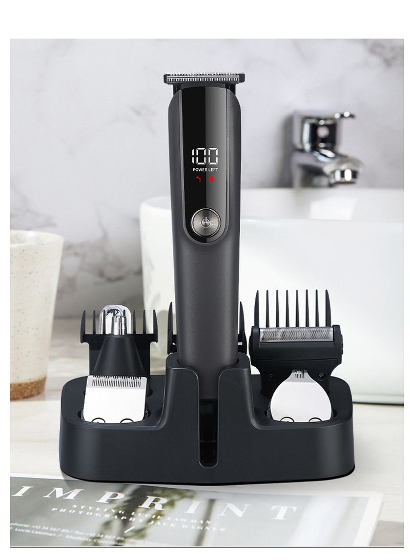 Furtey 5 in 1Hair Clipper for Men , Precision Cutting with Motor ,Multifunctional Mens Grooming Kit for Beard Face Nose and Ear Hair USB Rechargeable Electric Shaver for Men with Storage Base - Image 3