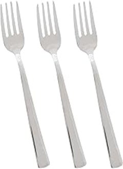 NOUVAL Nouval Elite Stainless Steel Dessert Fork Set of 3 Pieces - Silver 