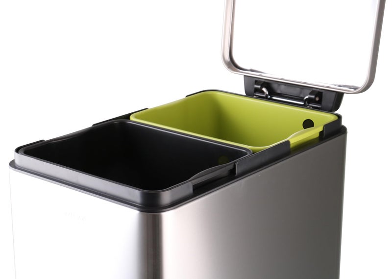 Step N' Sort The Step N' Sort Slim Design, 2 x 21.5L Dual Trash and Recycling Bin - Image 1