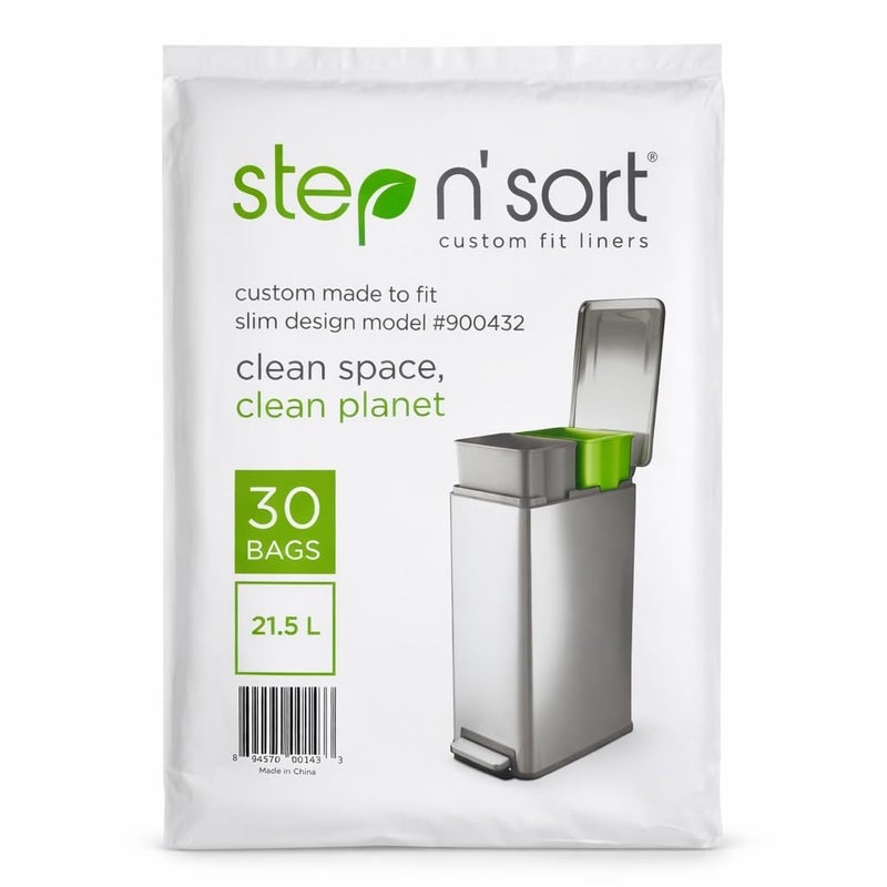 Step N' Sort The Step N' Sort Slim Design, 2 x 21.5L Dual Trash and Recycling Bin - Image 5