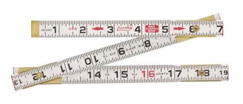 Lufkin مسطرة خشبية لوفكين هلالية، قابلة للطي، طرف أحمر، 5/8"X6'، حساسة، سوداء - 066SN - Image 5