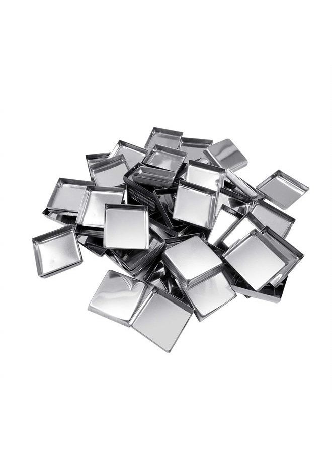 Allwon - 56 Pack Empty Square Metal Pans for Eyeshadow Palette Magnetic Makeup Palette (26mm) - Image 1