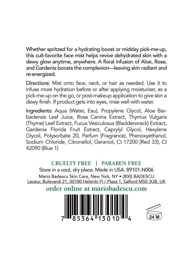 MARIO BADESCU Facial Spray Aloe, Rose Water and Cucumber - Green Tea Duo for Face, Neck or Hair, Cooling and Hydrating Face Mist for All Skin Types, Dewy Finish, 8 Fl Oz (Pack of 2) - Image 2