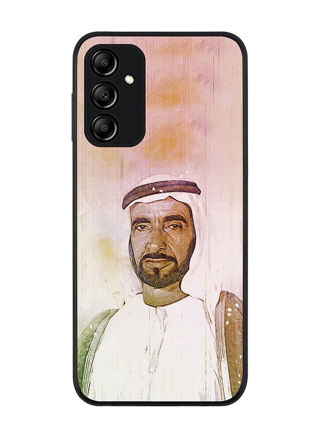 Stylizedd Rugged Black edge case for Samsung Galaxy M14 5G Slim fit Soft Case Flexible Rubber Edges Anti Drop TPU Gel Thin Cover -   The Wise Sheikh Zayed - Image 1