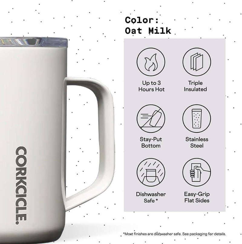 CORKCICLE Insulated Mug 470ml Oat Milk - Image 4