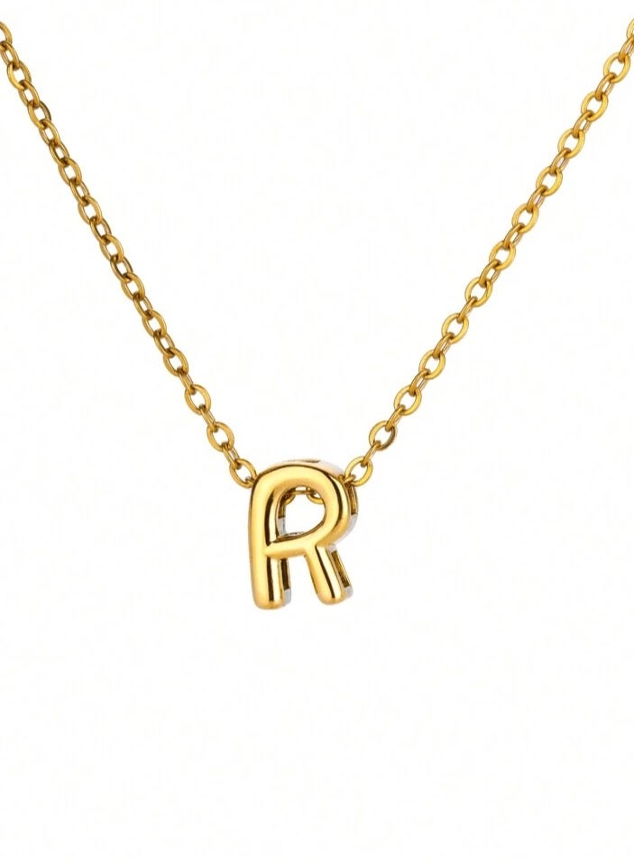 إيكوال سلسال نسائي مصنوع من الاستانلس ستيل مطلي باللون الذهبي