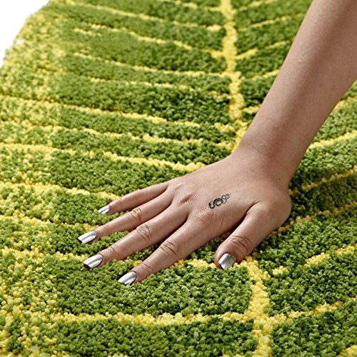 MustMat Non Slip Kitchen Rugs and Mats Cute Leaf Shape Area Rugs Nice for Kitchen Floor/Bathroom/Bedroom 17.7"x47.2" - Image 5