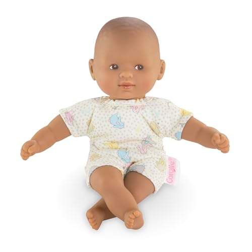 Corolle Mini Calin Bunnies Baby Doll Small 8 Soft Body with Brown Eyes and Bunny Pattern Outfit VanillaScented Easy to Hold for Kids Ages 18 Months and up - Image 1