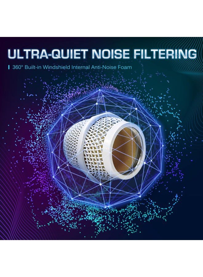 Carol Dynamic Singing Microphone with Super-Cardioid E dur-916S, Optimized for All Vocal Applications, Minimizes Handling Noise Without compromising Sound Quality (White Edition) - Image 4