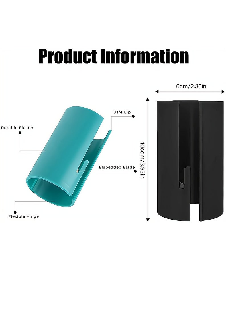 Portable Gift Wrap Cutter Tool 3 Pcs Set in Blue Black White for Easy Wrapping and Decoration - Image 3