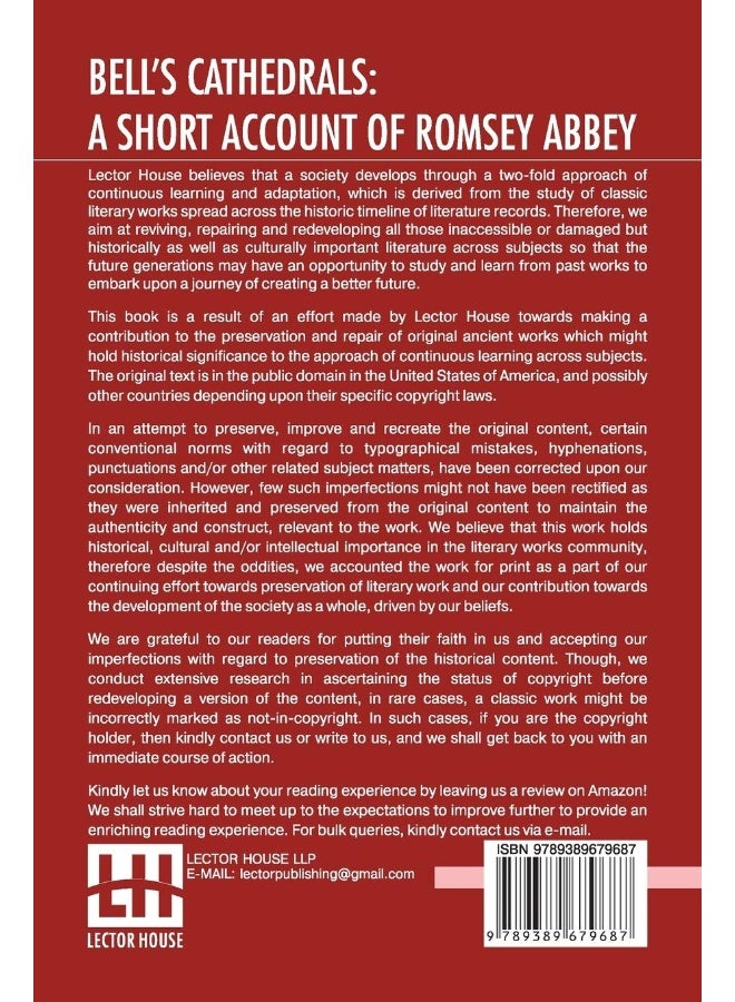 Bell's Cathedrals: A Short Account Of Romsey Abbey - A Description Of The Fabric And Notes On The History Of The Convent Of SS. Mary & Ethelfleda  - Image 2