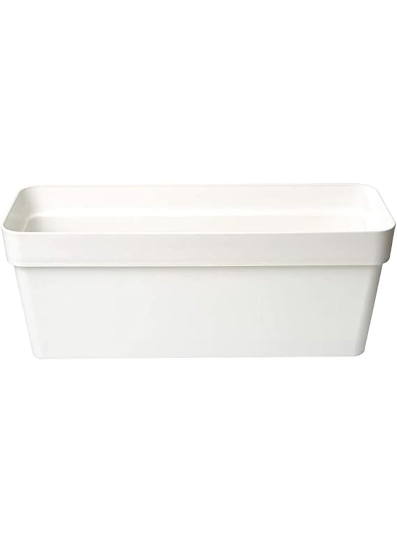 Idel Window Box Planter 50cm – Rectangular Flower Pot for Balcony Railing, Garden, Patio – Plastic Plant Container – Indoor Outdoor Use - CLASSIC WINDOWBOX SWS - Made in Italy - By Idel - Image 1