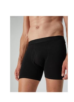 GUDOO 5 Pack Mens Trunks Underwear Cotton Boxer Briefs Short Leg Comfortable Underpants Black and Grey  - Image 2