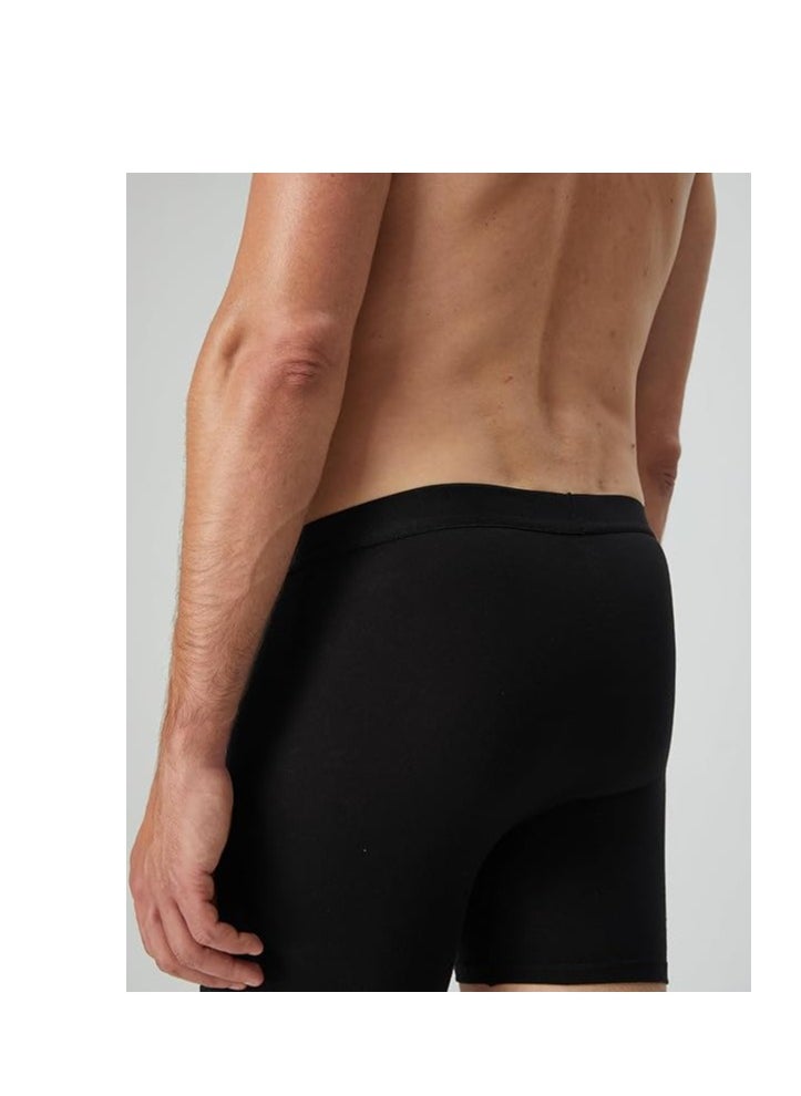 GUDOO 5 Pack Mens Trunks Underwear Cotton Boxer Briefs Short Leg Comfortable Underpants Black and Grey  - Image 3