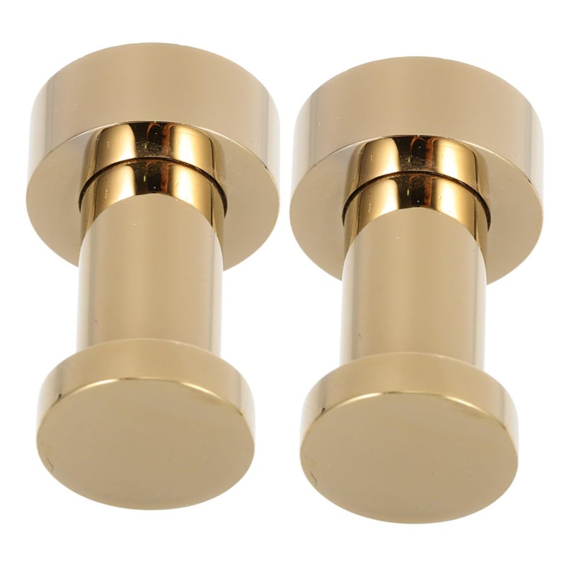 Gold Brass Wall Mounted Towel Hooks 2 Pack Space Saving Easy Installation - Image 2