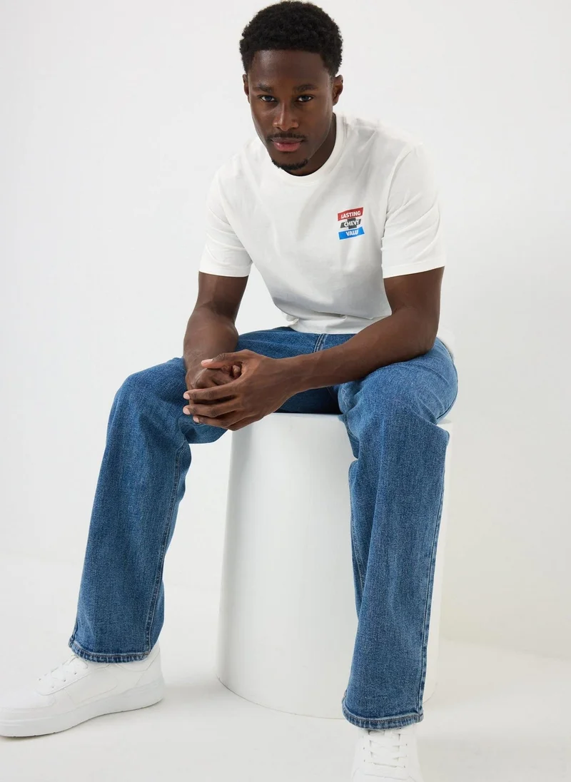 Matalan White Chevy Printed T-Shirt