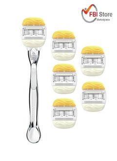 Venus Gillette Venus Olay Women Razor 1 Metal Handle Plus 6 Blade Coconut  - Image 2