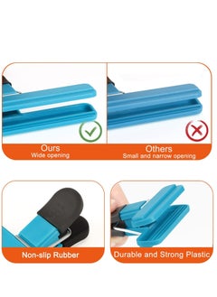 Bukela 9 Pack Food Clips, Bag Clips for Food Storage with Air Tight Seal Grip (3 Large and 6 Small)  - Image 3