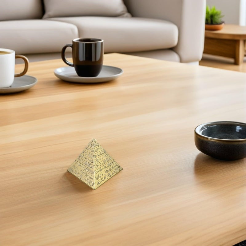 Homoyoyo 2 Piece Windproof Pyramid Ashtray Set With Lid For Indoor Table Use - Image 5