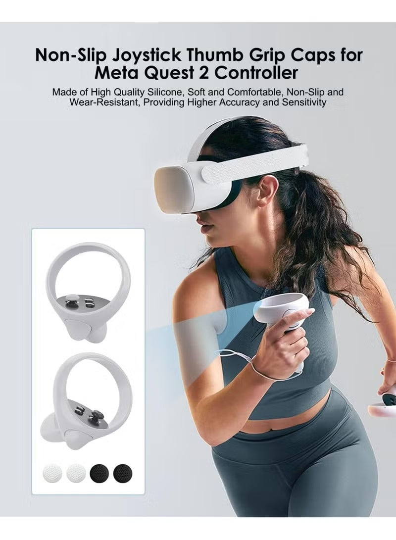 12 PCS Joystick Replacement Kit For Oculus Quest 2 Controller, Accessories For Oculus Quest 2 Controller And Meta Quest 3 Controller, With Joysticks, Screwdriver, Tweezer & Pry Tool - Image 3