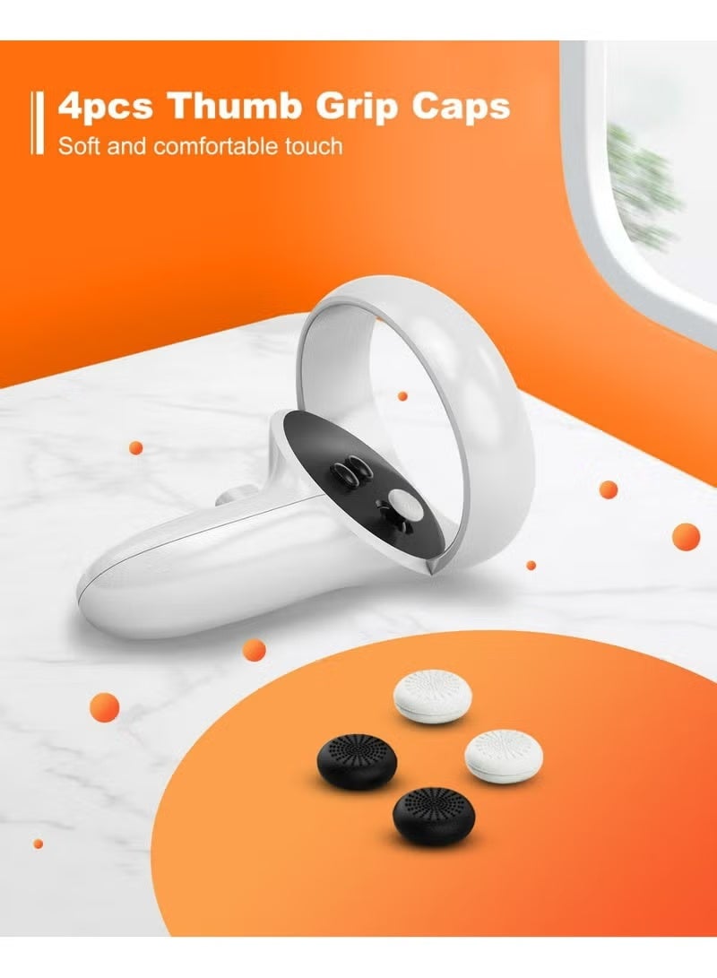 12 PCS Joystick Replacement Kit For Oculus Quest 2 Controller, Accessories For Oculus Quest 2 Controller And Meta Quest 3 Controller, With Joysticks, Screwdriver, Tweezer & Pry Tool - Image 2